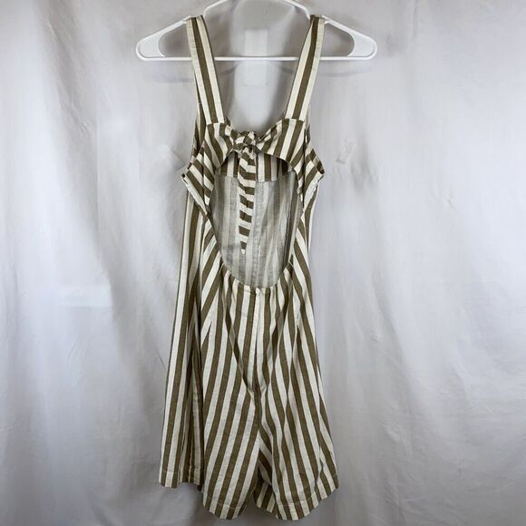 Newport News linen cotton stripe romper shorts playsuit Size 6 - Picture 4 of 7